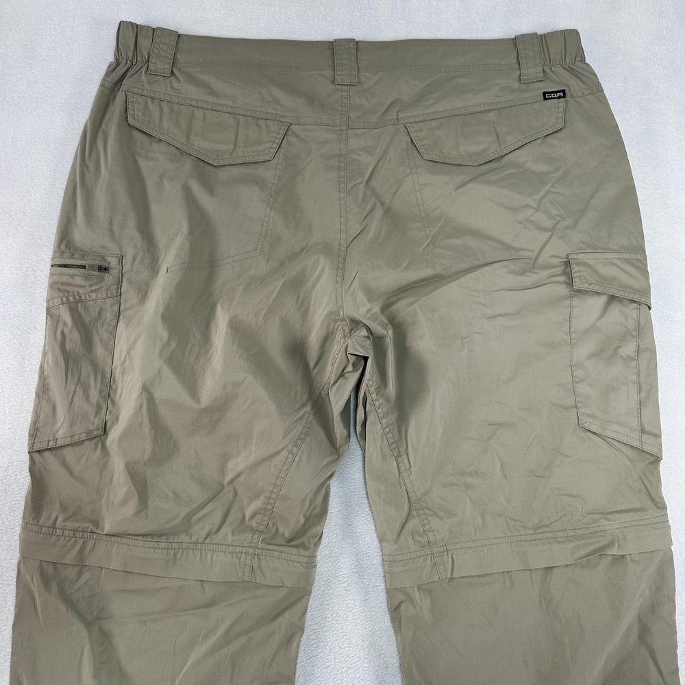 CQR‎ Pants Mens 40x30 Tan Convertible Zip Off Cargo Hiking Outdoors Travel - Picture 7 of 13
